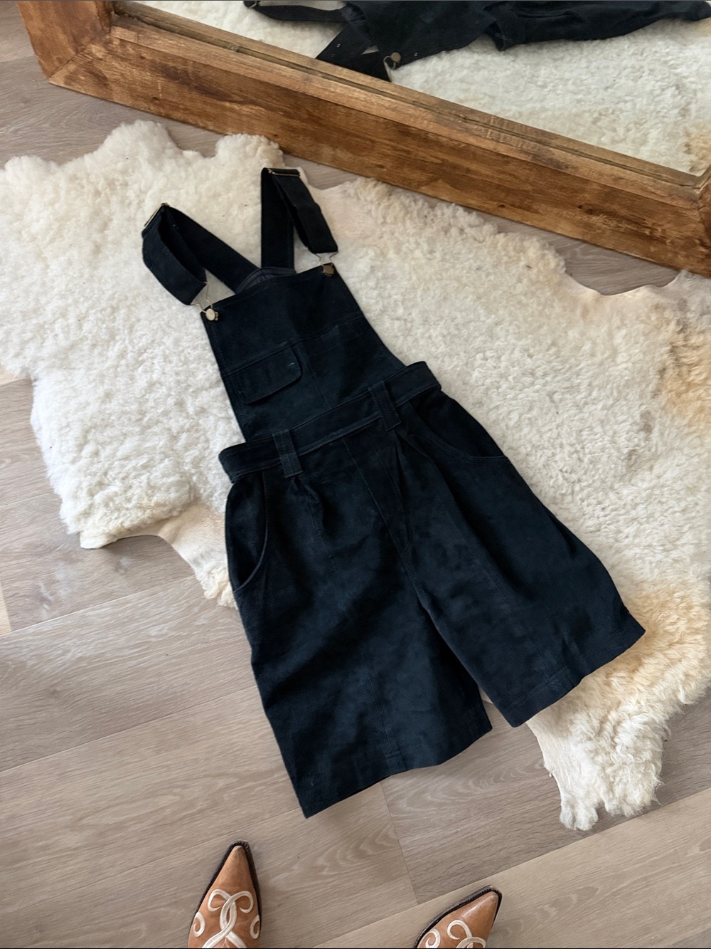 VTG leather overalls✨✨